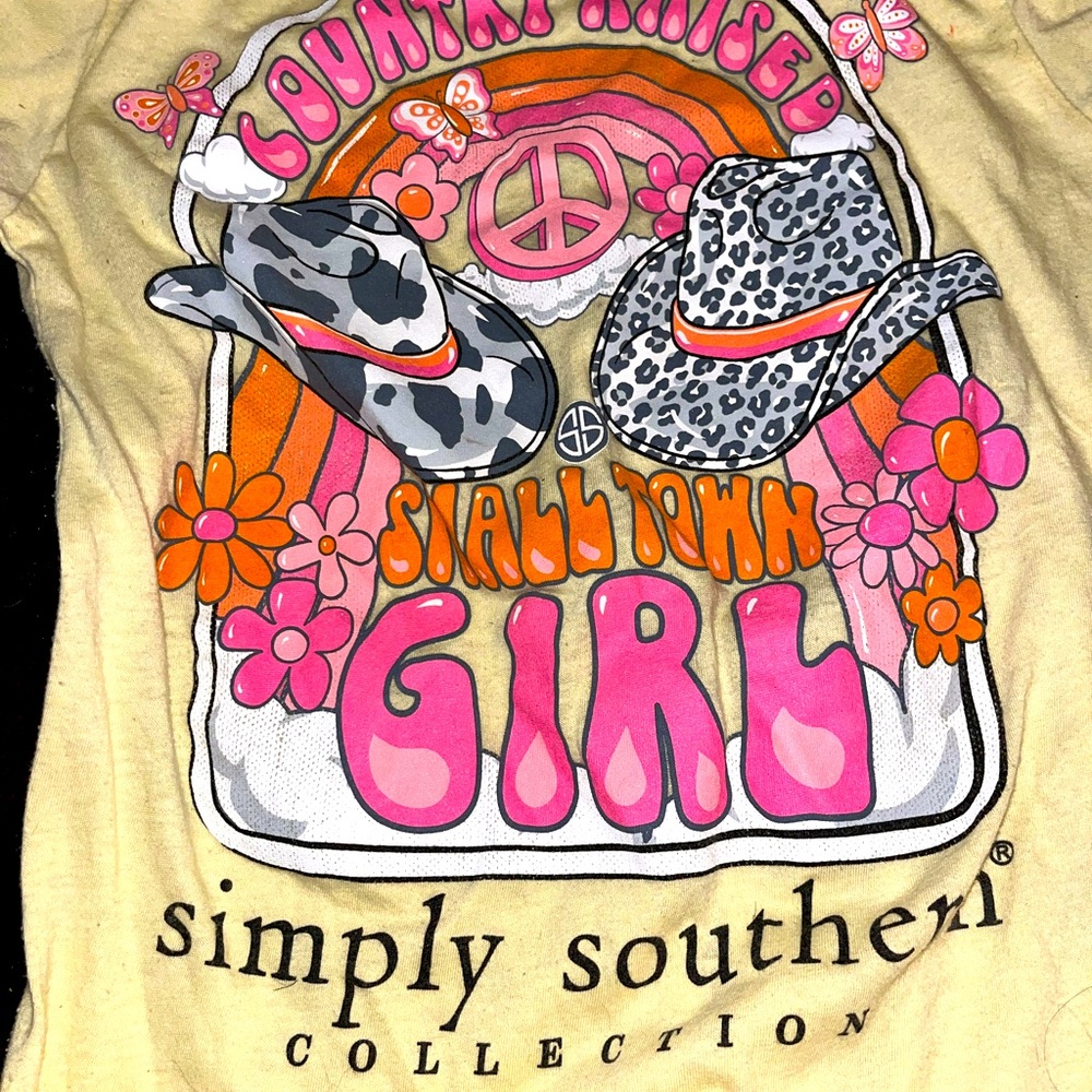 Simply Southern cow girl shirt.
